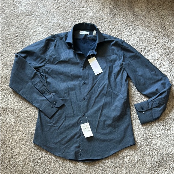 Men's Blue Dress Shirt - Picture 1 of 3